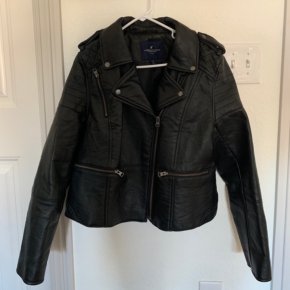 Faux leather American Eagle Moto Biker Jacket